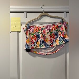 Multi Color Floral Strapless Top